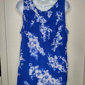 Simply Vera Vera Wang sleeveless lightweight floral blouse top - XL - EXCELLENT